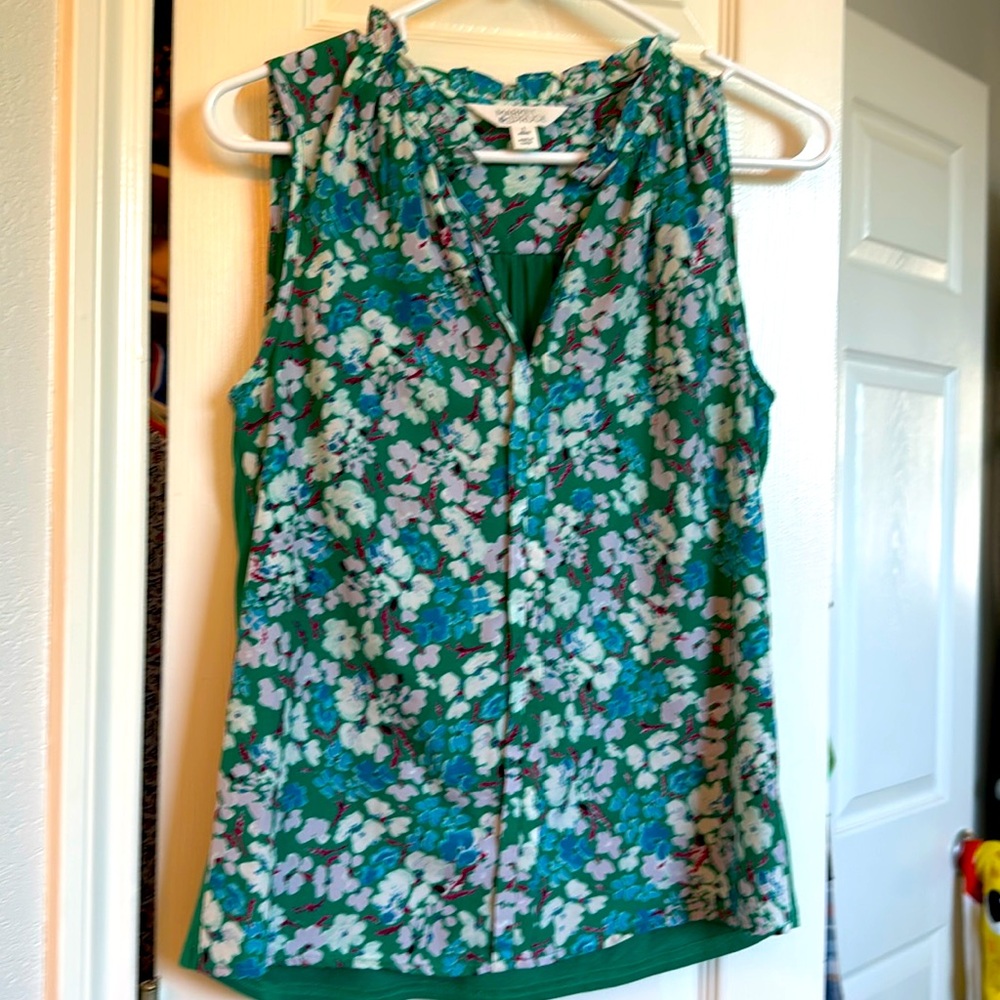 Marker & Spruce Floral tank blouse size Petite Small